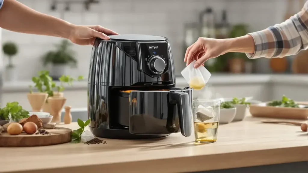 Verwandeln Sie Ihren Airfryer mühelos mit gebrauchten Teebeuteln, ein Tipp, den Sie kennen sollten