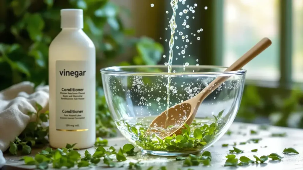 Erfahren Sie, warum die Mischung aus Essig und Haarspülung so oft empfohlen wird.